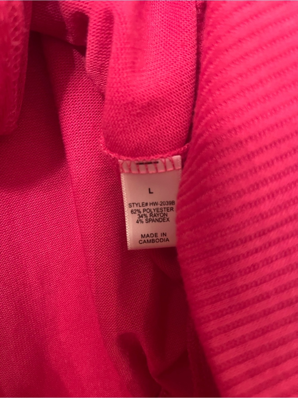 Zenana Outfitters Hot Pink Button-Front Lightweight Cardigan - Picture 5 of 5
